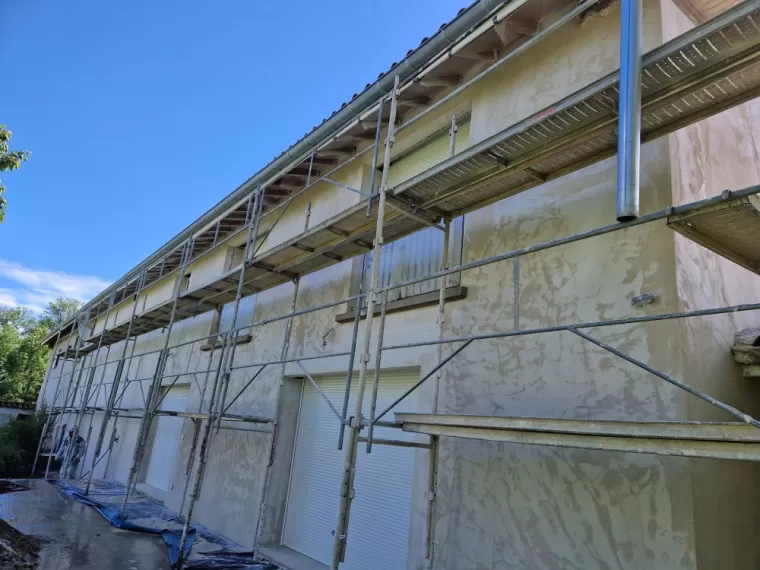 Enduit extérieur à la chaux, Veauche, REFAC